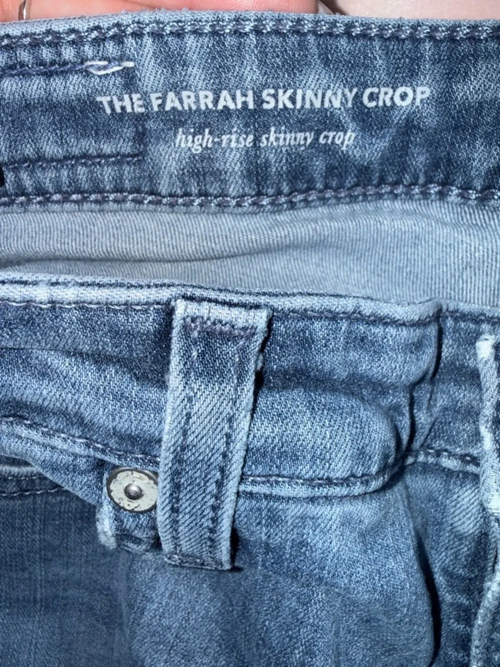 AG Adriano Goldschmeid The Farrah Skinny Crop High Rise Jean Women’s 28 R Ankle - Picture 4 of 15